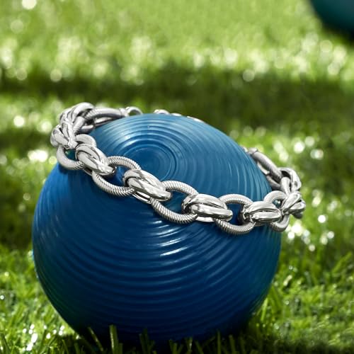 Italian Sterling Silver Multi-Link Bracelet, 8 inch