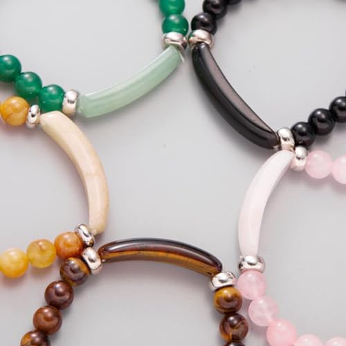 Rose Quartz Pheromone Stretch Bracelet Set - Handmade Jewelry