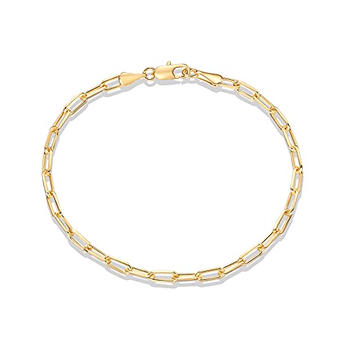 Adjustable Paperclip Chain Bracelet - 14K Gold Plated