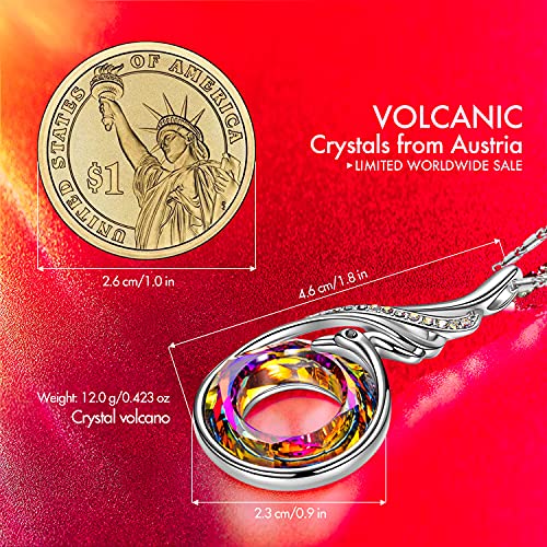 Phoenix Crystal Pendant Necklace for Women by Kate Lynn
