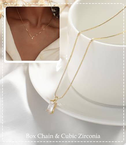Emerald Cubic Zirconia Pendant Necklace - Birthstone Jewellery