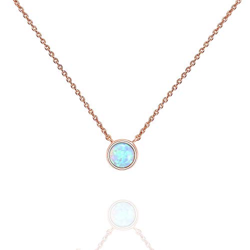 PAVOI Rose Gold Opal Necklace | Women's Opal Jewelry