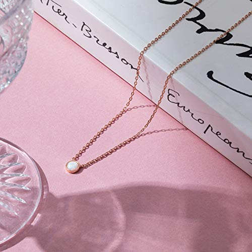 PAVOI Rose Gold Opal Necklace | Women's Opal Jewelry