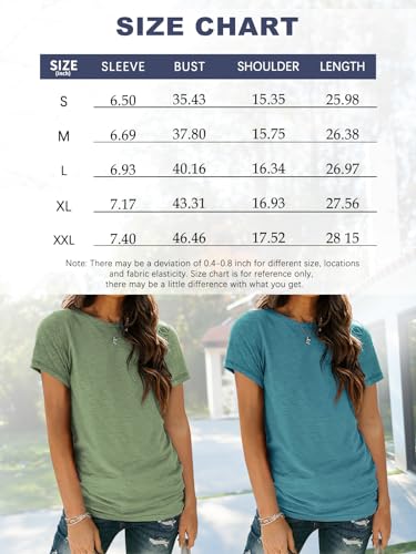 AUTOMET Womens Short Sleeve Crewneck T Shirts Summer Tee