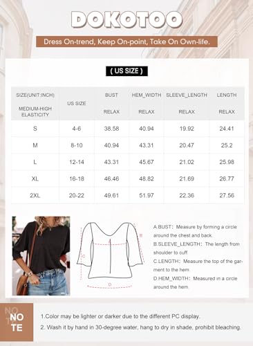 Dokotoo Womens Summer 2024 Trendy Tops & Blouses