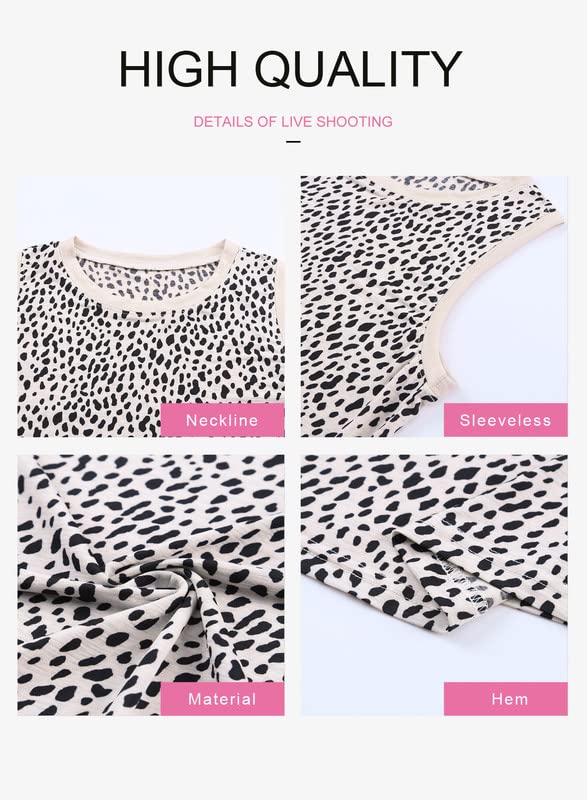Leopard Print Sleeveless Tank Top - Dokotoo Women's