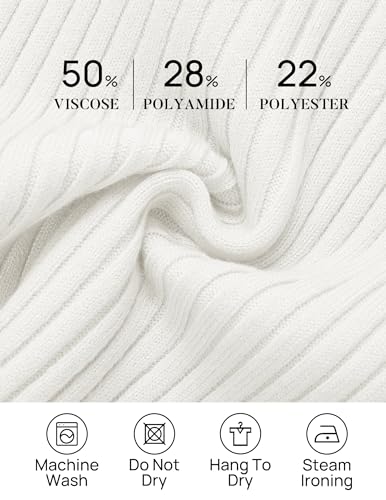 ZESICA High Neck Ribbed Tank Top - White