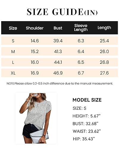 PRETTYGARDEN Women's Crewneck Lace Crochet Sleeve Blouse