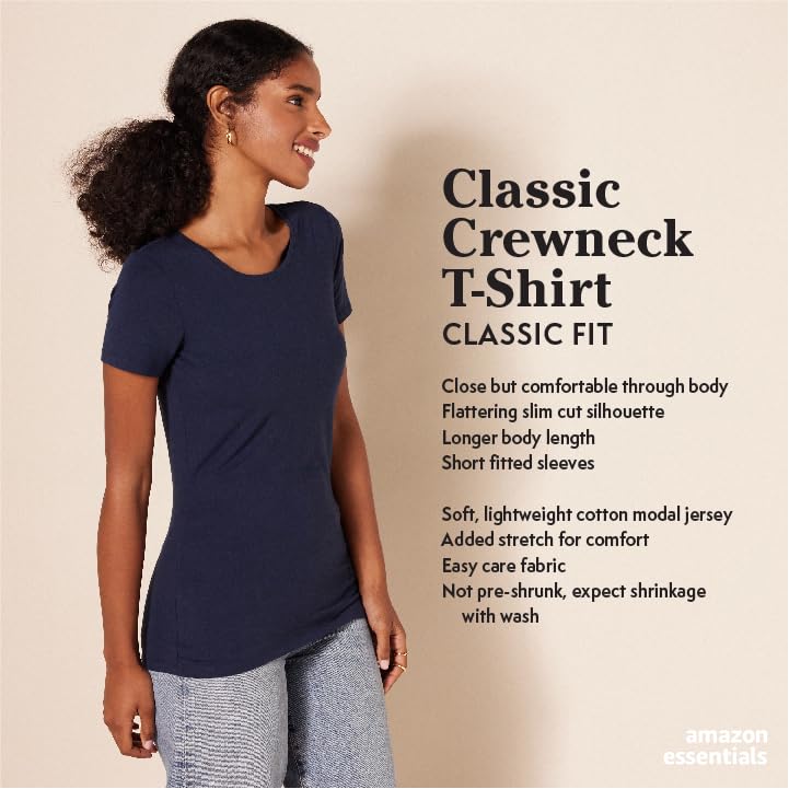 Women's Classic-Fit Short-Sleeve Crewneck T-Shirt Set, Olive/Oatmeal