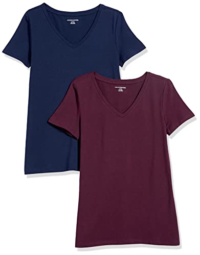 Amazon Essentials Women's Classic-Fit V-Neck T-Shirt Duo