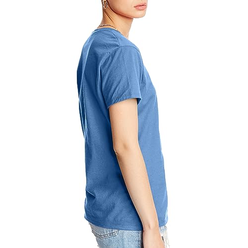 Hanes Lightweight Cotton Women's Crewneck Tee, Carolina Blue