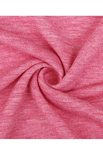 Heymiss Color Block Tee Shirt with Crewneck, Pink, XX-Large