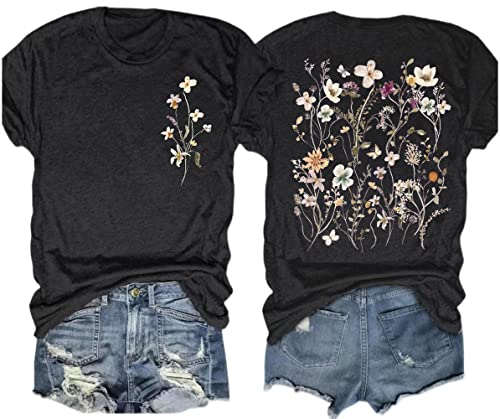 Vintage Flowers Shirt Boho Pastel Floral Tee