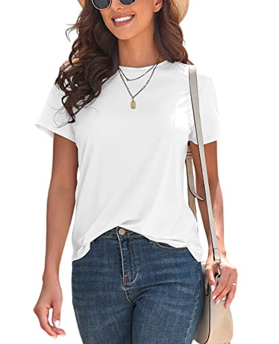 KevaMolly White T Shirts UPF 50+ Casual Summer