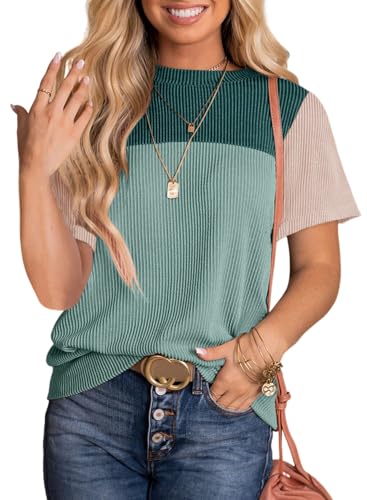 Dokotoo Color Block Tee - Green XL
