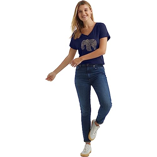 Hanes Womens Elephant Graphic V-neck Tee - XX-Large