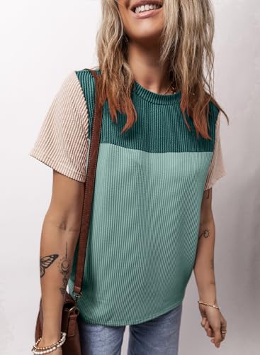 Dokotoo Color Block Tee - Green XL