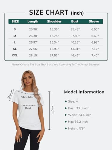 ATHMILE Women's Crewneck Summer Tunic Tee in Wine Red