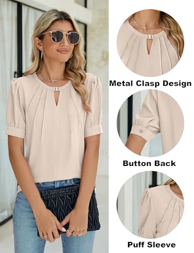 Blooming Jelly Women's Short Sleeve Summer Blouse - Large