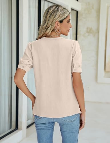 Blooming Jelly Women's Short Sleeve Summer Blouse - Large