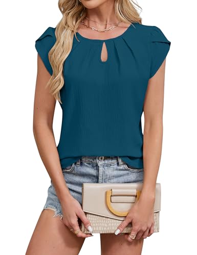 Blooming Jelly Women's Sleeveless Blouse Summer Work Top