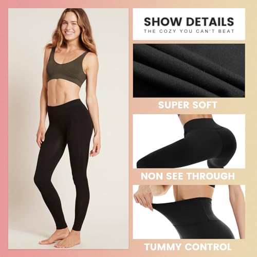 iceROSE 7 Pack High Waisted Black Yoga Leggings