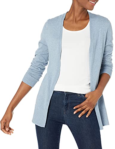 Indigo Blue Heather Lightweight Plus Size Cardigan Sweater