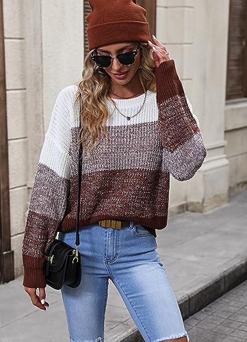 Multicolored Women's Striped Color Block Sweater