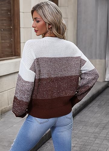 Multicolored Women's Striped Color Block Sweater
