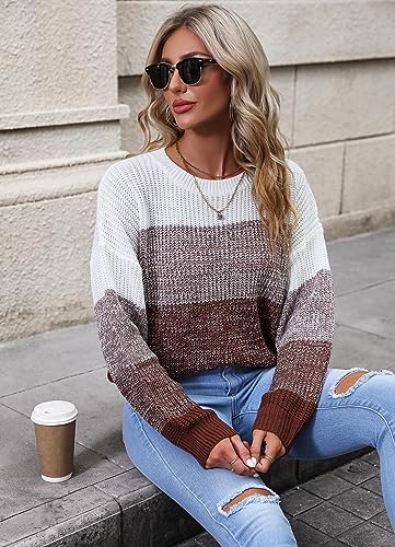 Multicolored Women's Striped Color Block Sweater