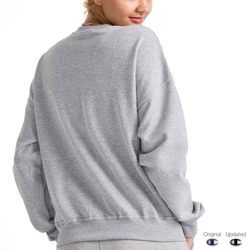Champion Women's Powerblend Crewneck Script Sweatshirt - Regular or Plus