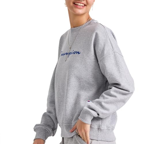 Champion Women's Powerblend Crewneck Script Sweatshirt - Regular or Plus