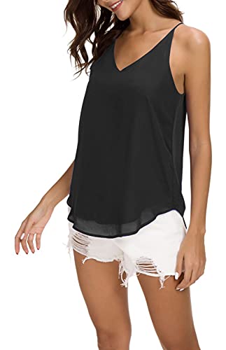 Evera B Womens V Neck Camisole Tank Top