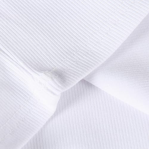 Women's White Ribbed Tank Top | Form Fitting