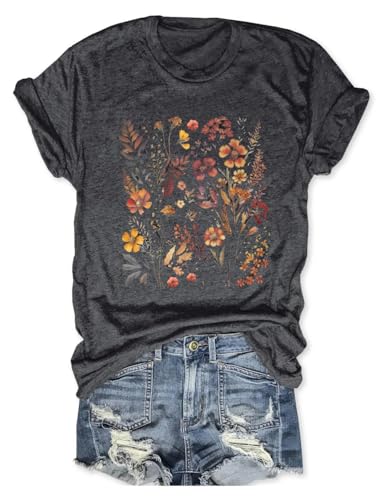 Boho Flower T Shirt: Vintage Wildflower Graphic Tee
