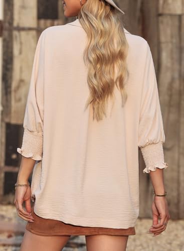 Dokotoo Women's 2024 Fall V-Neck Babydoll Tops