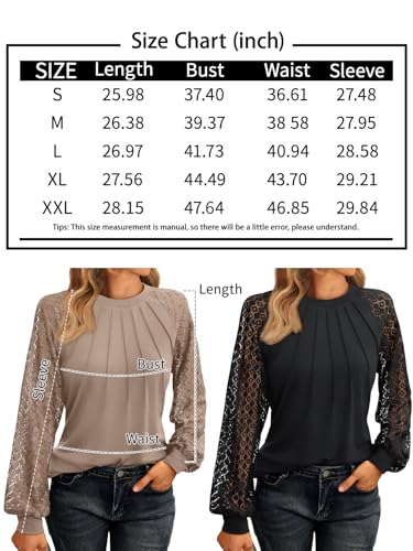 Lace Long Sleeve Blouse - Khaki Y2K Style