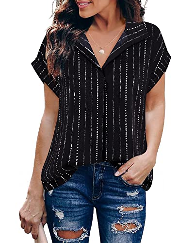 Professional Summer Blouses for Women - Chiffon V Neck