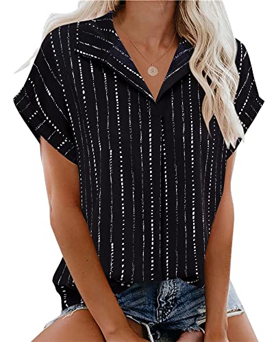 Professional Summer Blouses for Women - Chiffon V Neck