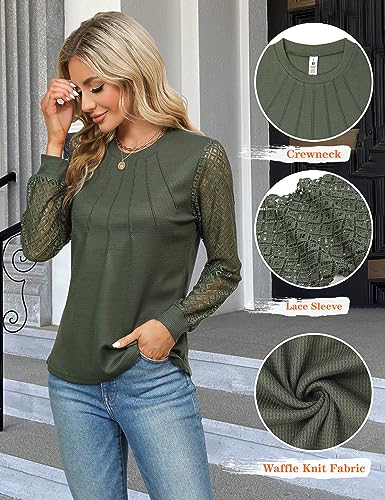 Blooming Jelly Women's Lace Long Sleeve Blouse