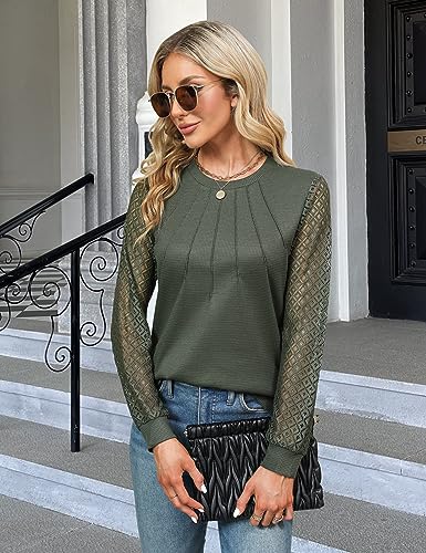 Blooming Jelly Women's Lace Long Sleeve Blouse