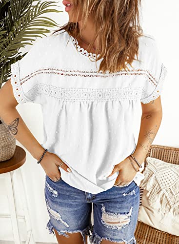 Lace Crochet Round Neck Boho Summer Blouse