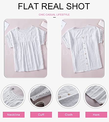 Lace Crochet Round Neck Boho Summer Blouse