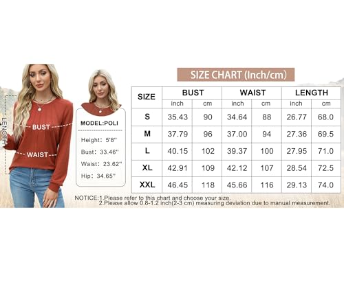 WIHOLL Women's Pleated Long Sleeve Fall Top