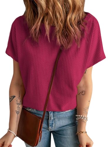 Dokotoo Women's Oversized Waffle Knit Tunic Top