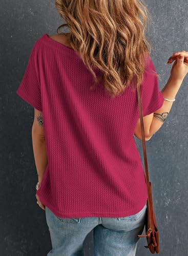 Dokotoo Women's Oversized Waffle Knit Tunic Top