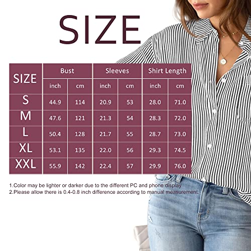 Striped Classic Long Sleeve Button Down Shirt