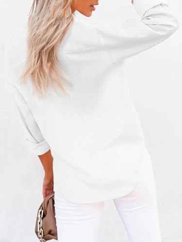 Women's Long Sleeve Wrinkle-Free Button Down Shirt - White