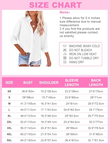 Women's Long Sleeve Wrinkle-Free Button Down Shirt - White