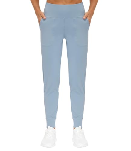 Women's Lightweight Tapered Jogger Pants in Denim Blue